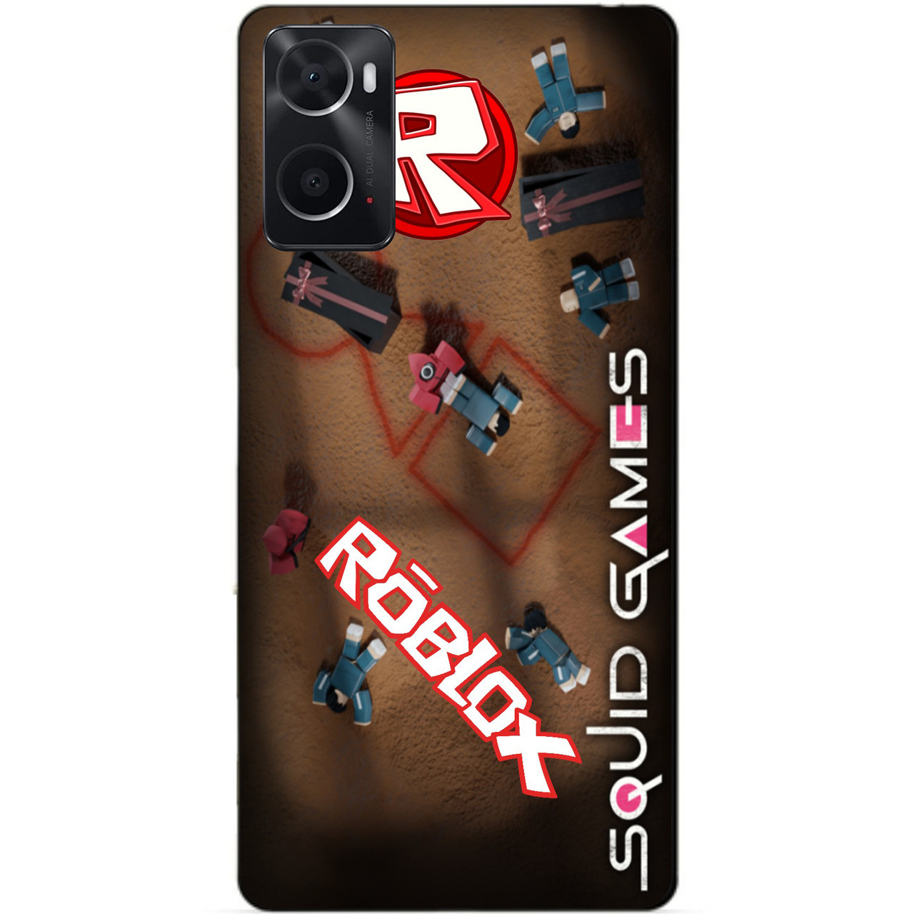 Силіконовий бампер чохол для Oppo A76/A96 з малюнком Roblox Гра в кальмара Роблокс