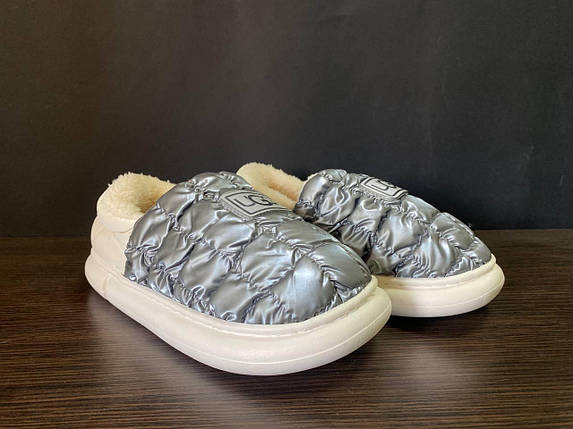Дутики короткі хутряні угги низькі не промокаючі UGG GREY зимові теплі, фото 1