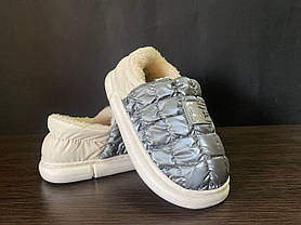 Дутики короткі хутряні угги низькі не промокаючі UGG GREY зимові теплі, фото 3