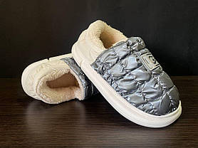 Дутики короткі хутряні угги низькі не промокаючі UGG GREY зимові теплі, фото 4