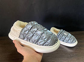 Дутики короткі хутряні угги низькі не промокаючі UGG GREY зимові теплі, фото 6