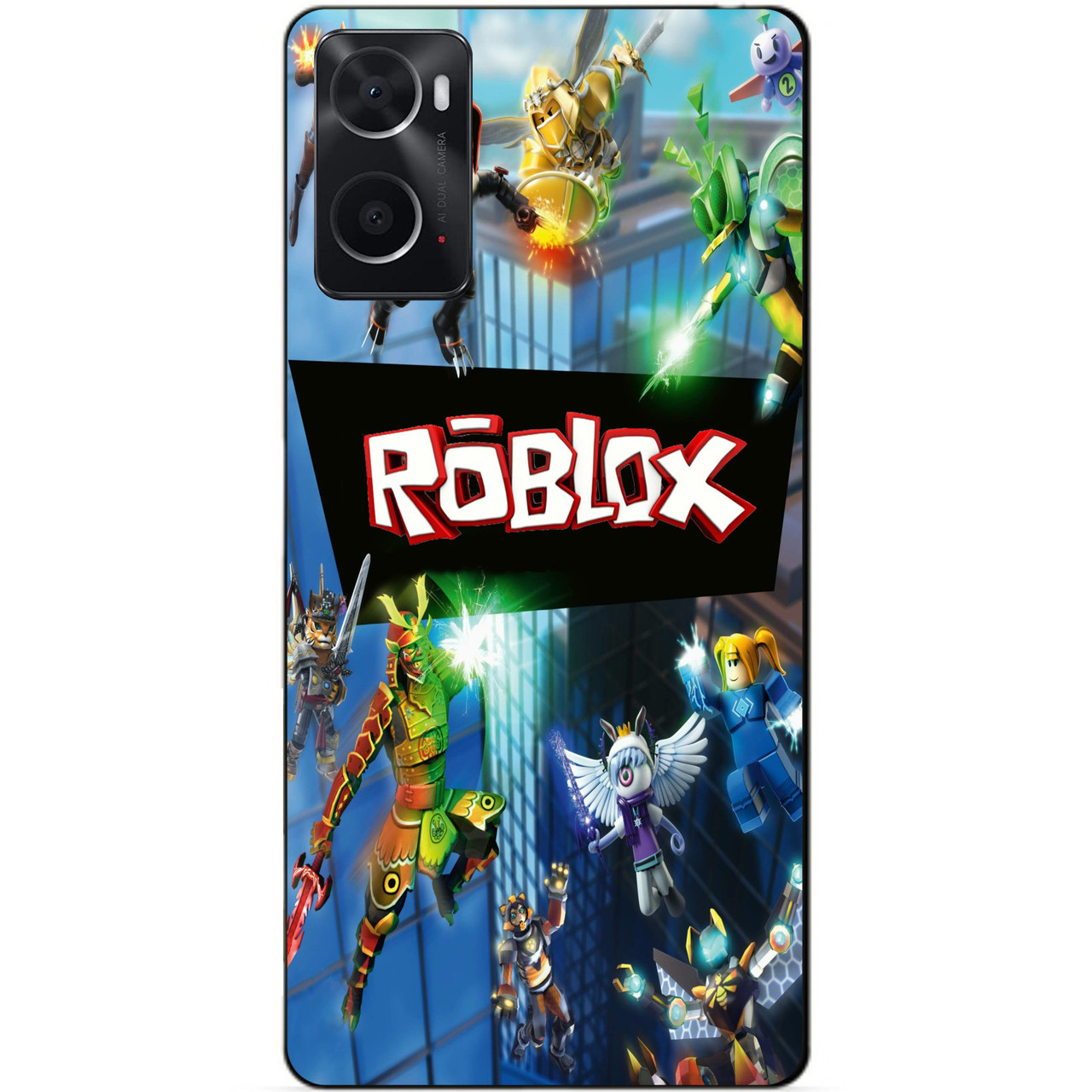 Силіконовий бампер чохол для Oppo A76/A96 з картинкою Roblox Роблокс