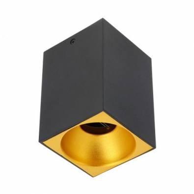 Світильник GTV TENSA, Алюміній, 90x90x140, IP20, GU10, квадрат, Чорний, фото 1