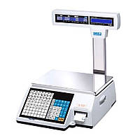 Весы торговые с печатью чека CAS CL5000J-IP, электронные весы самообслуживания со стойкой, весы с печатью