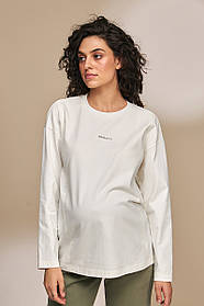 Лонгслів - кофта для вагітних і годуючих мам Erica S Юла Мама Молочний NR-33.022