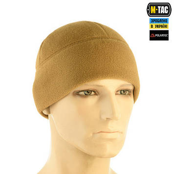 Армейська Шапка зсу тактична флісова легка та тепла M-Tac Watch Cap Polartec койот L/57-58