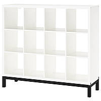 Книжкова шафа з несучим каркасом IKEA KALLAX КАЛЛАКС, білий, чорний, 147 х 129 см, 994.426.93