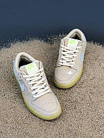 Женские кроссовки Nike SB Dunk Low Mummy (бежевые) легкие текстильные кроссы лето-осень PD7480