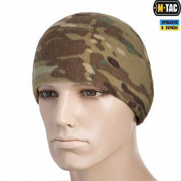 Армейська чоловіча Шапка зсу флісова тактична камуфляж мультикам M-Tac Watch Cap Elite Фліс 260 г/м2 L