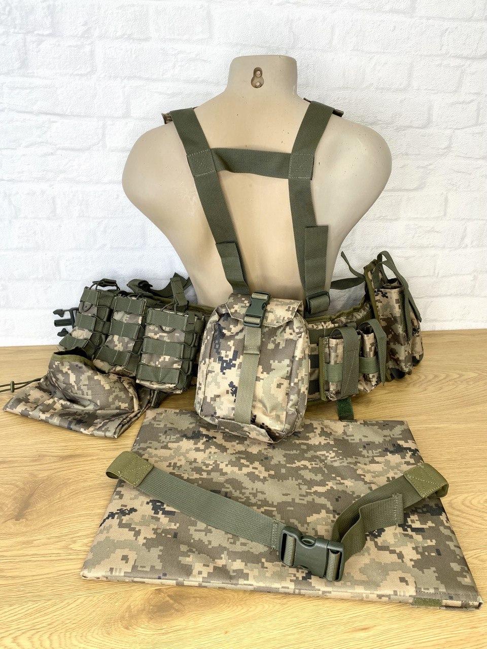 РПС комплект з підсумками та сидушкою. Розвантажувальна система PRO maxi. Піксель