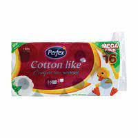 Туалетний папір PERFEX Cotton Like 3 шари 16шт