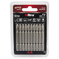Біти PH2-PH2×65мм 1⁄4" 10 шт S2 (блістер) ULTRA (4016532)
