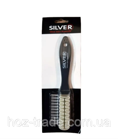 Щітка подвійна для нубука замші велюру SILVER PROFFESIONAL