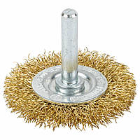 Щітка дротяна дископодібна Ø50 мм Ø 6 мм (латунована) GRAD (9032055)