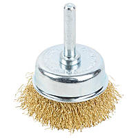 Щітка дротяна чашоподібна Ø50 мм Ø 6 мм (латунована) GRAD (9034055)