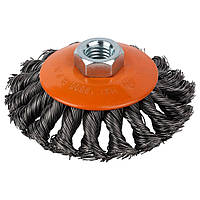 Щітка дротяна конусоподібна Ø100 мм М14×2 мм (сталева вита) GRAD (9040105)