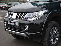 Дефлектор капота (мухобойка) Mitsubishi L200 2015-2018 (Cappafe)