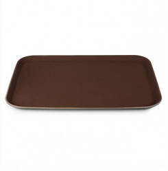 Піднос прямокутний з прогумованим дном 40х30см пластик Helios 7381