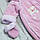 74 8-10 міс зимовий велюровий з махровою підкладкою утеплений чоловічок для новонародженої дівчинки 1505 Рожевий, фото 5