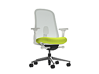 Эргономичное кресло офисное с профилированным сиденьем Lino Mineral Frame and Base Phoenix Blizzard Салатовый