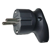 Вилка Neomax NX1105 кутова з заземленням штепсельна (чорна)