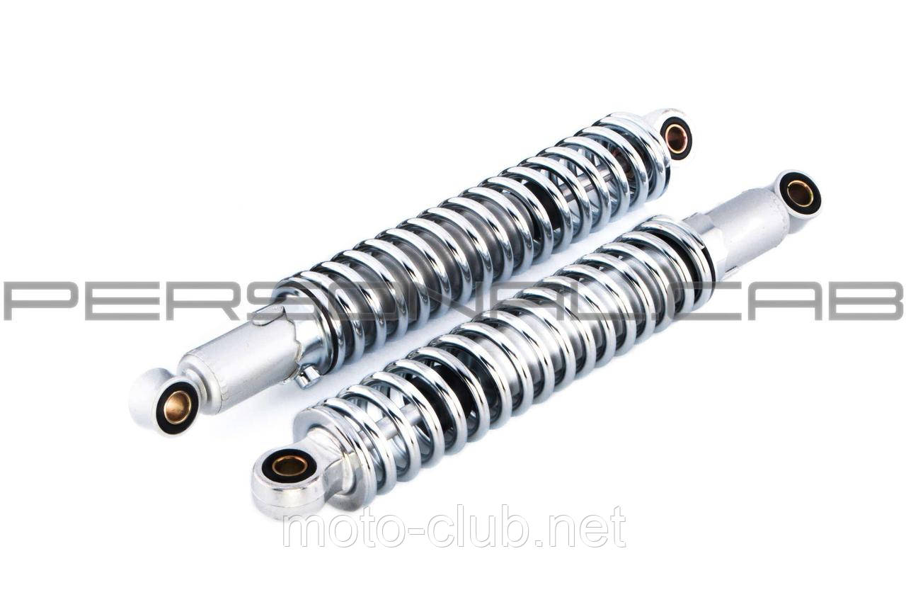 Амортизатори (пара) на мотоцикл MinCS 345 mm, регульовані (хром) " JING"