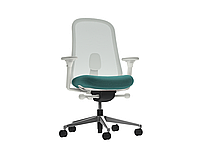Эргономичное кресло офисное с профилированным сиденьем Lino Mineral Frame and Base Phoenix Blizzard Бирюзовый