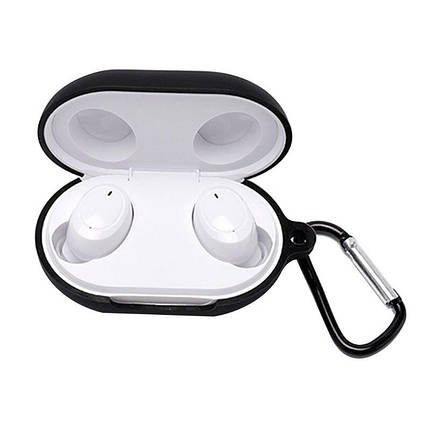 Силіконовий чохол із карабіном для OPPO Enco Buds W12 чорний, фото 1