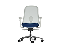 Эргономичное кресло офисное с профилированным сиденьем Lino Mineral Frame and Base Phoenix Blizzard Синий