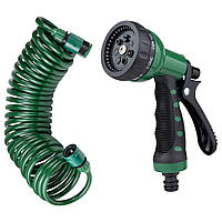 Набір поливальний: шланг спіральний 7.5м + пістолет-розпилювач 7-режимний GRAD (5019065)