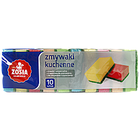 Губки для миття посуду Зося Zosia 10szt 24шт/ящ (Код: 00-00014916)