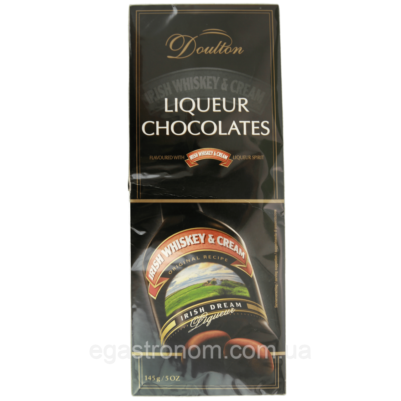 Цукерки шоколадні з лікером та ірландським віскі Долтон Doulton irish whiskey 145g 12шт/ящ (Код: 00-00014925), фото 1