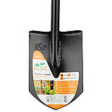 Лопата штикова з металевою ручкою 285×195×1170 мм 2.0 кг FLORA (5045324), фото 4