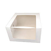 Картонна коробка для торта 200*200*150 З ВІКНОМ (10 шт.)