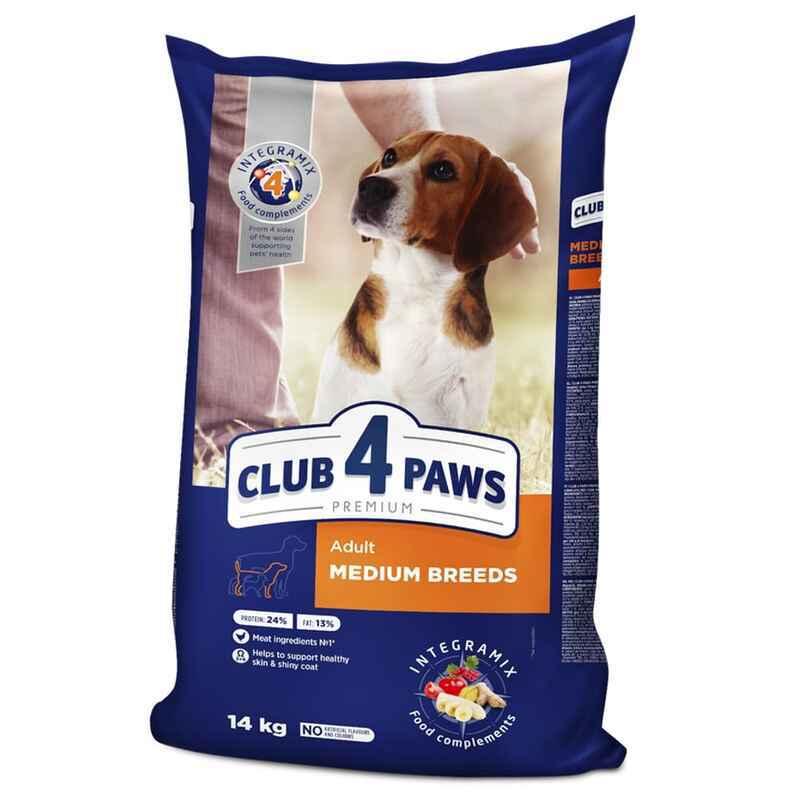 Club 4 Paws (Полуб 4 Лапи) Premium Adult Medium Breed Chicken сухий корм із куркою для собак середніх порід, фото 1