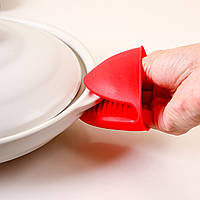 Кухонна силіконова прихватка, рукавичка для гарячого 1 шт (червоний)