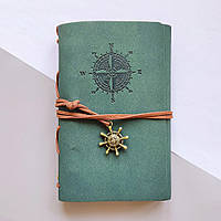 Маленький блокнот в обкладинці із еко-шкіри Зелений