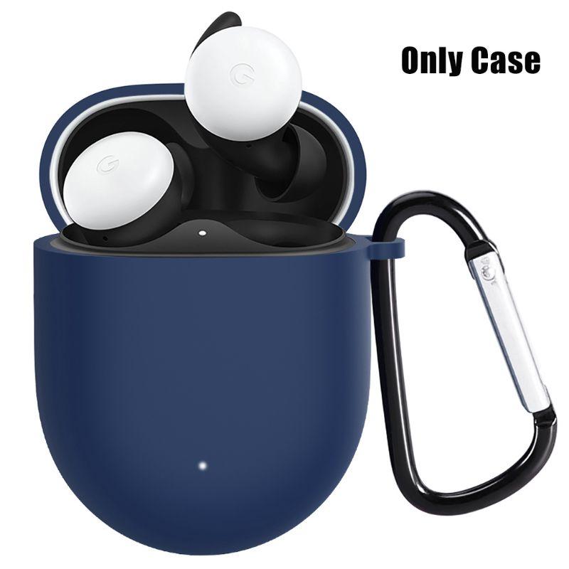 Силіконовий чохол із карабіном для Google Pixel Buds 2 синій