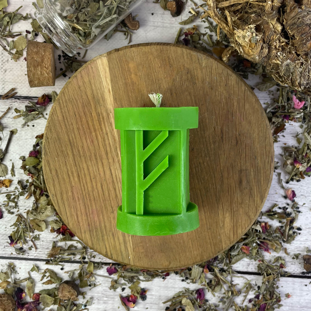 Воскова зелена свічка - Феху, фото 1