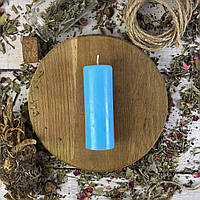 Голубая свеча - Цилиндр 3,5х10 см