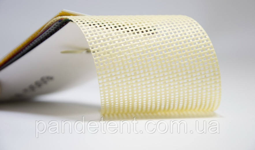 Затіняюча сітка посилена з покриттям ПВХ Sioen Бельгія для альтанок, веранд і літніх кафе — Бежева