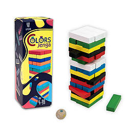 Настільна гра "Colors Jenga" Strateg 30717, 48 брусків, українською мовою, World-of-Toys