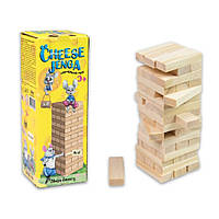 Настольная игра "Cheese Jenga" Strateg 30718, 48 брусков, на украинском языке, World-of-Toys