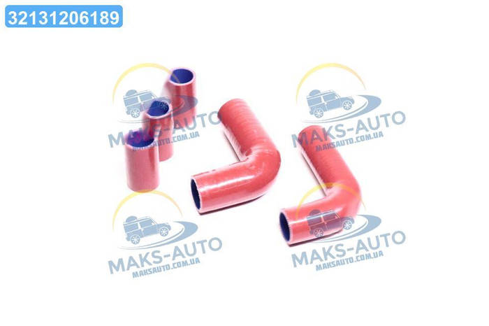 Купить Патрубок радиатора ПАЗ 32053 Двиг.523 (СИЛИКОН красный, к-кт 5 ...