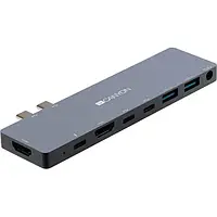 Док-станция Canyon CNS-TDS08DG Chalk 8-в-1 USB Type C