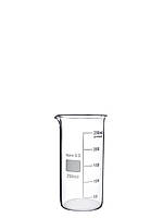 Стакан химический высокий с метками и носиком 250 мл, Boro 3.3