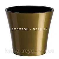 Квітковий горщик Arte New 1,2 L золото-чорний.