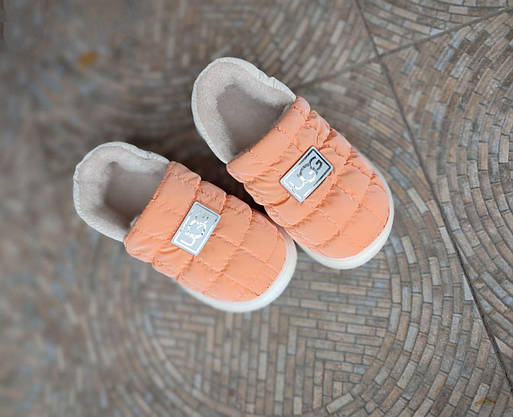 Дутики ОРАНЖОВІ UGG короткі стьобані уги мокасини сліпони теплі ORANGE батал зима, фото 4