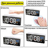 Настільний електронний годинник Mids з акумулятором і термометром., фото 2