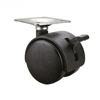 Колесо для офісних крісел 40мм, 50мм на платформі з фіксатором